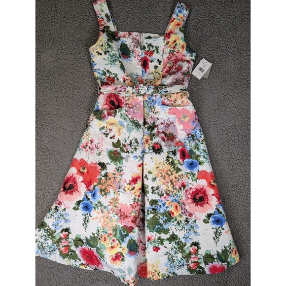 Danny and Nicole Dress Sz 4 Floral Print Pockets Sleeveless Summer Bloom Cottage - Picture 13 of 16